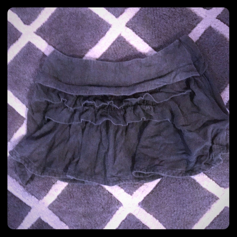 Theory Grey cotton tiered mini skirt💕